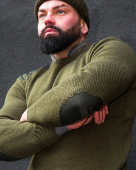 Светр теплий олива хакі M | Зображення 1