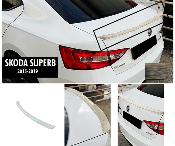 Спойлер DPT V-2 (2015-2019, грунтованный) для Skoda Superb