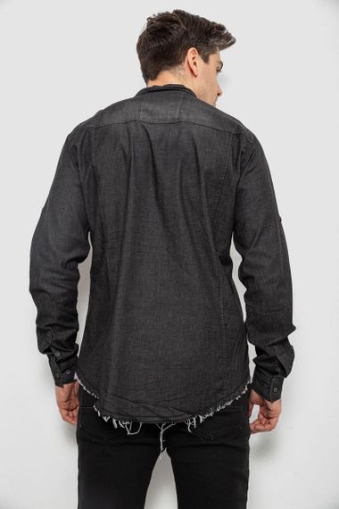 Рубашка мужская с длинным рукавом, цвет темно-серый, 214R845-1 | Зображення 3