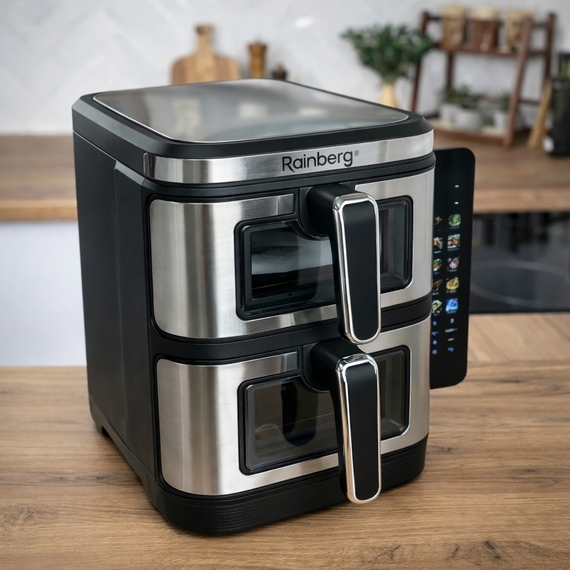 Аерогриль Rainberg RB 2331 4800W з двома чашами 7,5 + 7,5 л сенсорне керування | Зображення 1