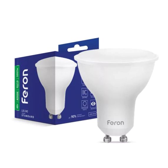 Лампа світлодіодна LED Feron MR16 4W GU10 4000K LB-240