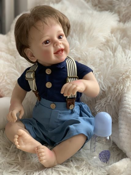 Силіконова Колекційна Лялька Реборн Reborn Хлопчик Пабло (Вінілова Лялька) Висота 55 см | Зображення 5