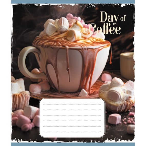 Тетрадь общая "День с кофе" 048-600193L-4 в линию, 48 листов