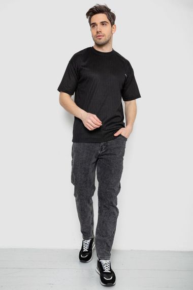 Футболка мужская однотонная, цвет черный, 247R3130 | Зображення 1