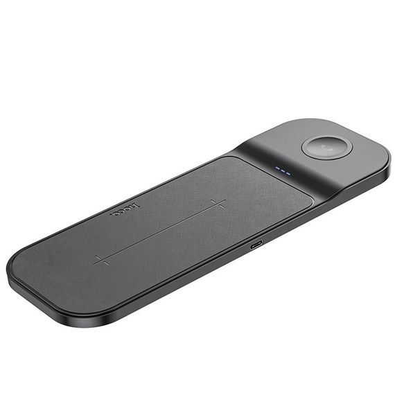 БЗП Hoco CQ6 Power 3-in-1 wireless fast charger (for Samsung Watch) Black | Зображення 2