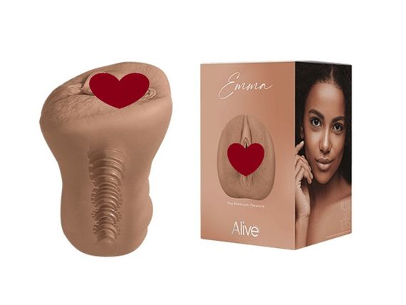 Мастурбатор вагина Alive Emma реалистичный, коричневый, M sexstyle