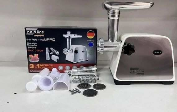 Електрична м'ясорубка Zepline ZP-002 3000 Вт білий XPRO (42856-ZP-002_1584) | Зображення 5