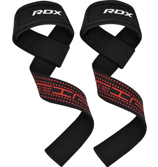 Лямки для тяги RDX S4 Gym Cotton Gel Straps Black Plus | Зображення 1