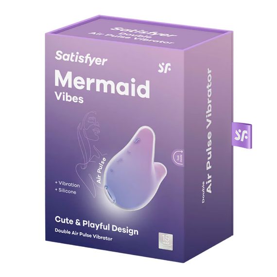 Вакуумний кліторальний стимулятор Satisfyer Mermaid Vibes Violet/Pink, 2 мотори | Зображення 4