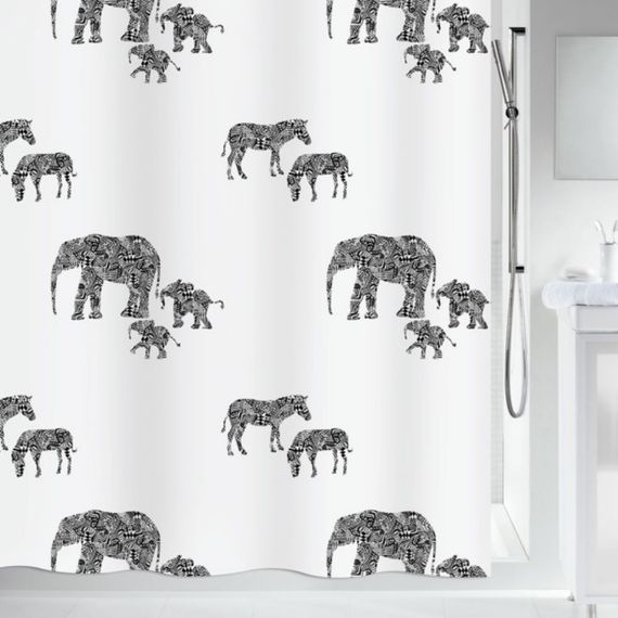 Шторка для ванной и душа Spirella Serengeti 180x200 см, водоотталкивающая полиэстер, 10.19148