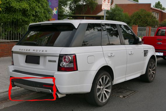 Задня накладка (3 частини) для Range Rover Sport 2005-2013рр