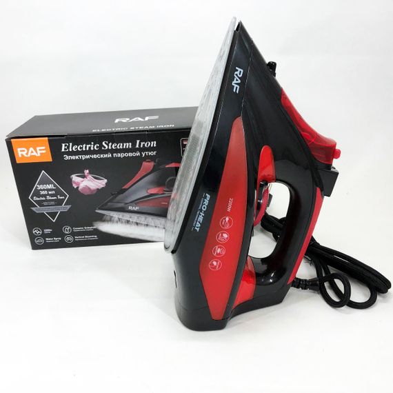 Праска з керамічною підошвою RAF R.1233 потужність 2200Вт 320 мл. Колір: червоний | Зображення 6