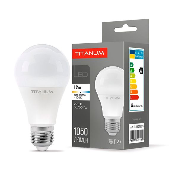 LED лампа TITANUM A60 12W E27 4100K