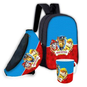 Набір дитячий Щенячий патруль рюкзак 36х27см сумка-бананка, кружка з принтом для хлопчика (01629)