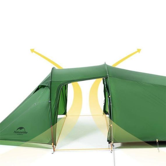 Намет двомісний з футпринтом Naturehike Opalus NH20ZP001, 210T, помаранчевий | Зображення 4