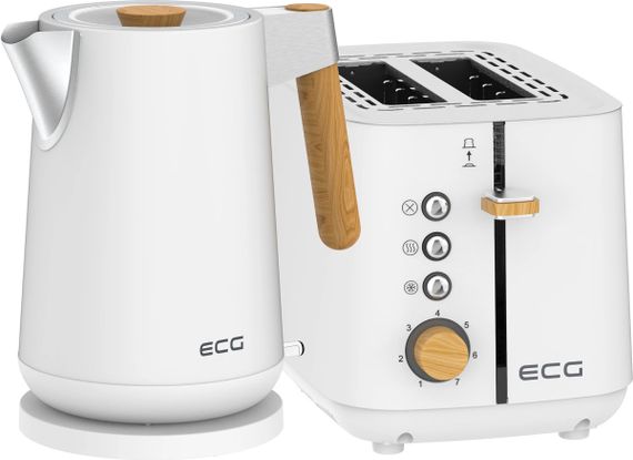 Тостер EСG ST 2768 Timber White 780-925 Вт білий | Зображення 7
