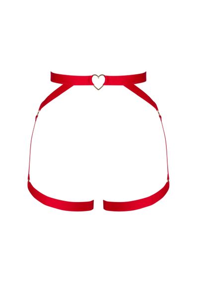 Портупея пояс Obsessive Elianes harness, червона, XS/S sexstyle | Зображення 6