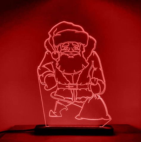 Акриловый светильник-ночник Святой Николай красный tty-n000020