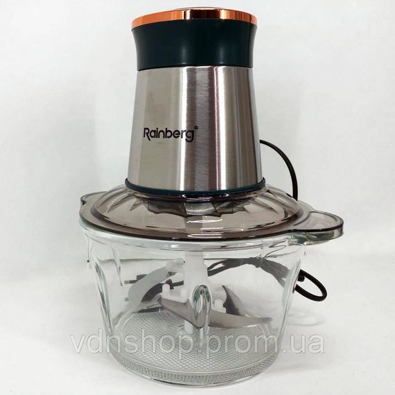Блендер с защитой от разбрызгивания Rainberg RB-2201 1300 Вт, Кухонный блендер комбайн с чашей JY-10 | Зображення 3