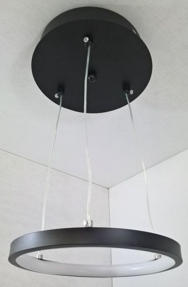 Люстра світлодіодна підвісна LED світильник для квартири на стелю лед 25529 Чорний 13-100х20х20 см. | Зображення 3