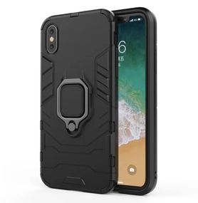 Чехол бампер Primolux Ring Armor для Apple iPhone Xs Max - Black