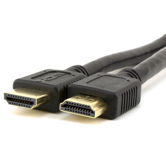 Кабель Merlion HDMI-HDMI HIGH SPEED 0.3 m, v1.4, OD-7.5mm, круглий Black, конектор Black, (Пакет) Q250