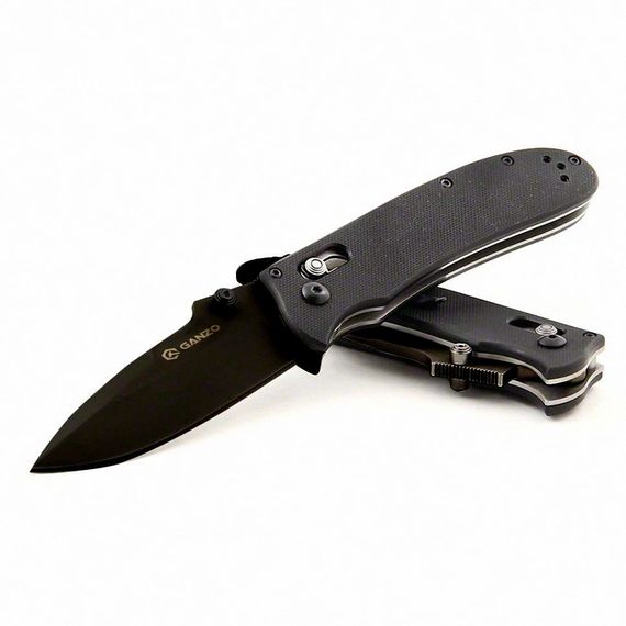 Ніж Ganzo G704 Black: Чорне лезо, 440C, G10, Axis | Зображення 1