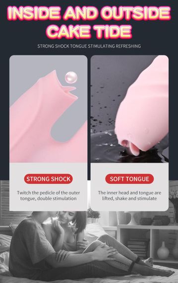 Вібратор - Silicone Vibrator USB 7 Function and Thrusting Function / Heating Pink Sex Aura | Зображення 7