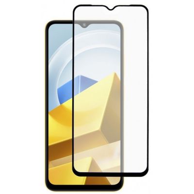 Стекло защитное Dengos Full Glue Poco M5 black frame (TGFG-242) | Зображення 1