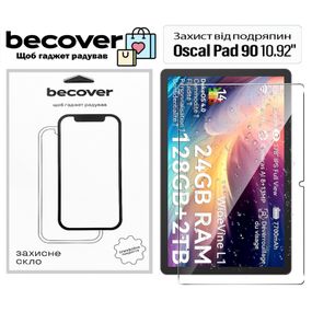 Стекло защитное BeCover Oscal Pad 90 10.92&quot; (713695)