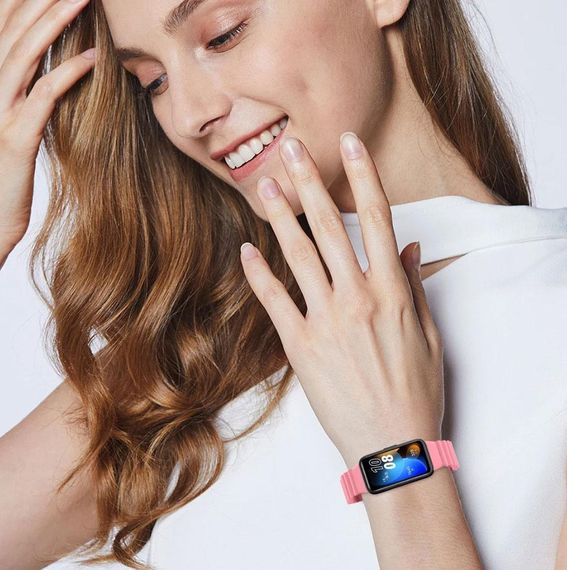 Ремінець Primo Ocean силіконовий для смарт-годинника Huawei Band 10 / Band 9 / Band 8 - Pink | Зображення 5
