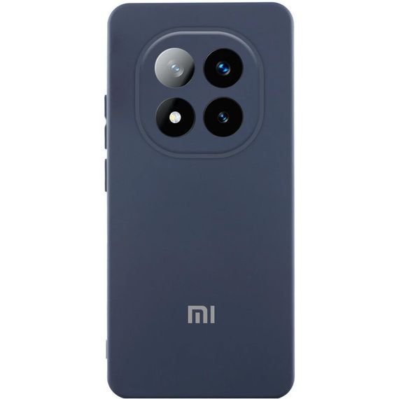 Чохол Silicone Cover Lakshmi Full Camera (AA) with logo для Xiaomi Redmi Note 14 Pro 4G/5G Синій / Midnight blue