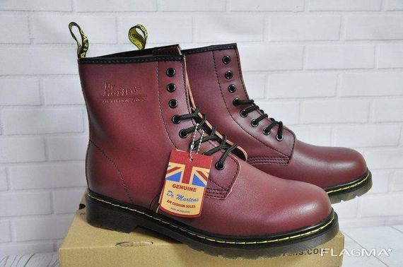 Женские Ботинки Dr.Martens 1460 (Бордовые) Размер 35 36 37 38 39 40 41 | Зображення 5