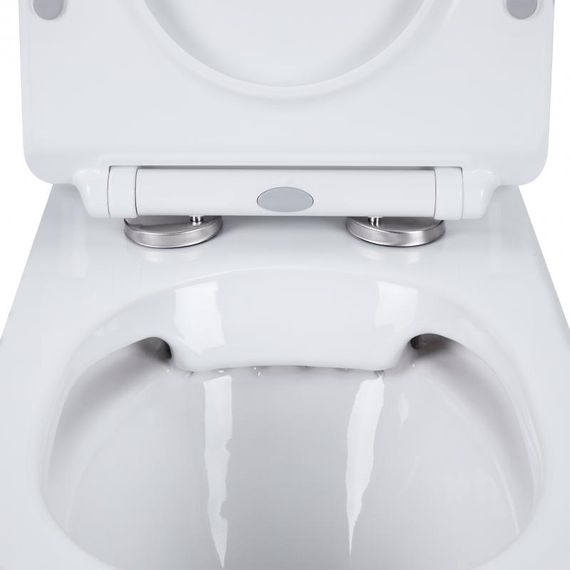 Унітаз-компакт Qtap Presto безободковий з сидінням Soft-close QT24221217AW | Зображення 4