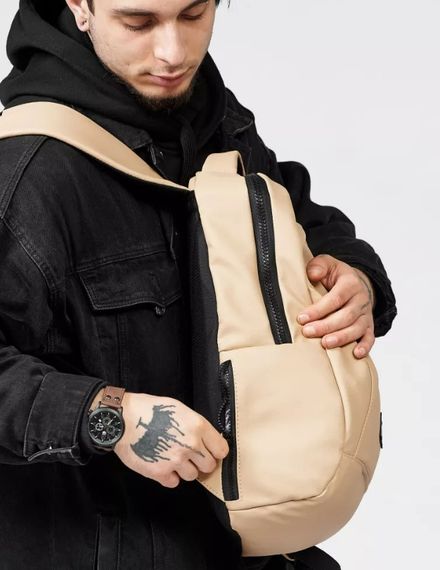 Чоловічий рюкзак Sambag Zard LZNm бежевий 43 х 27 х 13 см (25000026m) | Зображення 3