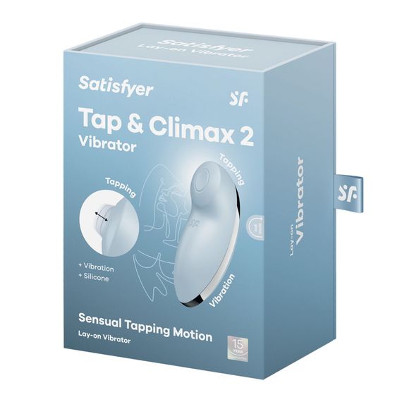 Вибростимулятор-пульсатор Satisfyer Tap & Climax 2 Blue, эффект постукивания пальцем | Зображення 6