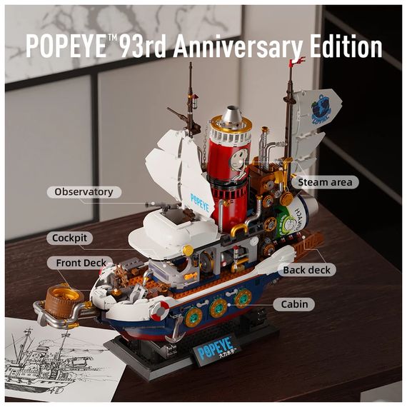 Конструктор Pantasy Popeye Пароплав у пошуках скарбів (86402) | Зображення 1
