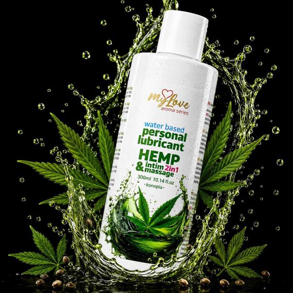 2в1 лубрикант та масажний гель - MyLove Aroma Series Intim&Massage Hemp, 300 мл Sex Aura | Зображення 1