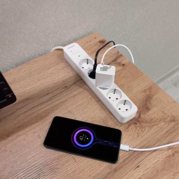 Мережевий подовжувач VIDEX ONCORD з/з 5п 3м (3x1.5мм) з кнопкою White | Зображення 9