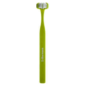 Тристороння зубна щітка Dr. Barman`s Superbrush, компактна, салатова