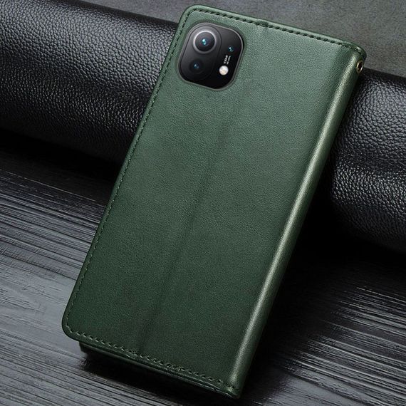 Шкіряний чохол-книжка GETMAN Gallant (PU) для Xiaomi Mi 11 Зелений | Зображення 5