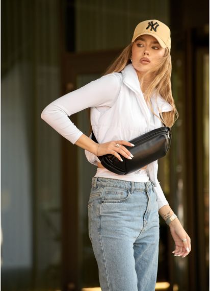 Жіноча сумка бананка Sambag Holster MSH чорна 36 × 14 × 4 см (87119131) | Зображення 4