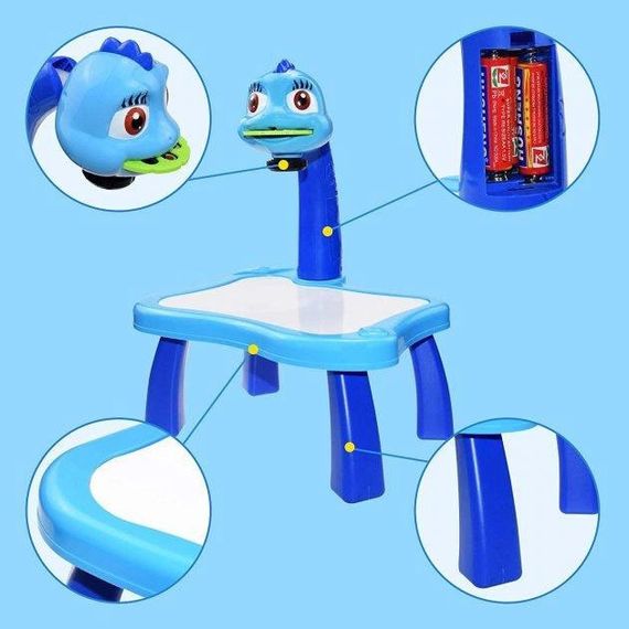 Детский стол проектор для рисования с подсветкой Projector Painting. HC-845 Цвет: голубой | Зображення 6