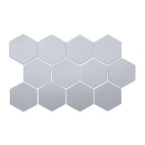 Дзеркальний декор акриловий самоклейний 125*105мм срібло, 12 шт (D) SW-00002513