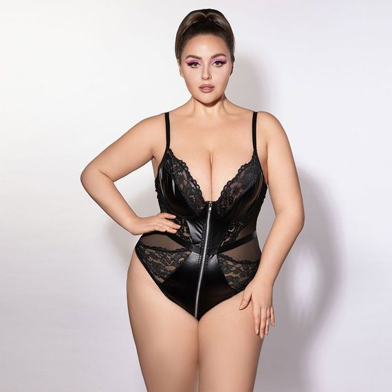 Боді JSY P61153 Black Plus Size | Зображення 3