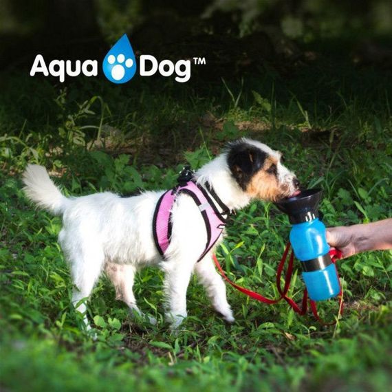 Поїлка для собак дорожня переносна Aqua Dog 537 мл портативна пляшка для великих та дрібних собак FS-97 TI-24 | Зображення 6