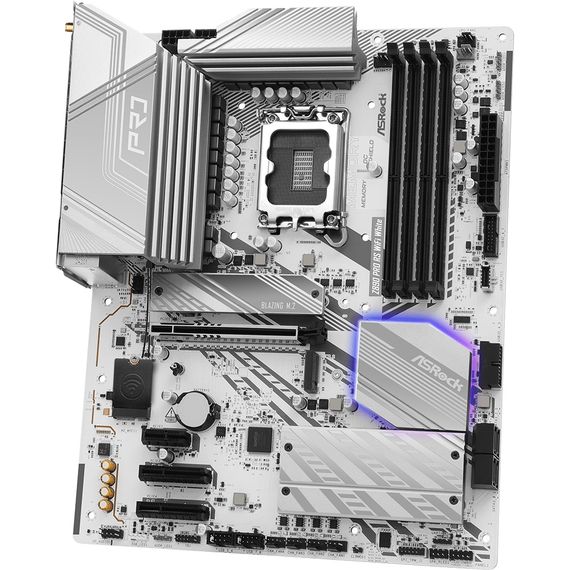 AsRock Z890 PRO RS WIFI WHITE (1851/Z890, 4*DDR5, PCIex16, HDMI/DP/TB4, 4xSATA, 4xM.2, 2.5Glan, 7.1c | Зображення 4
