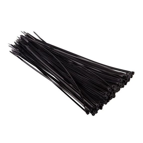 Хомут пластиковий 2,5*200 мм, чорний, 100 од. INTERTOOL TC-2521 | Зображення 1