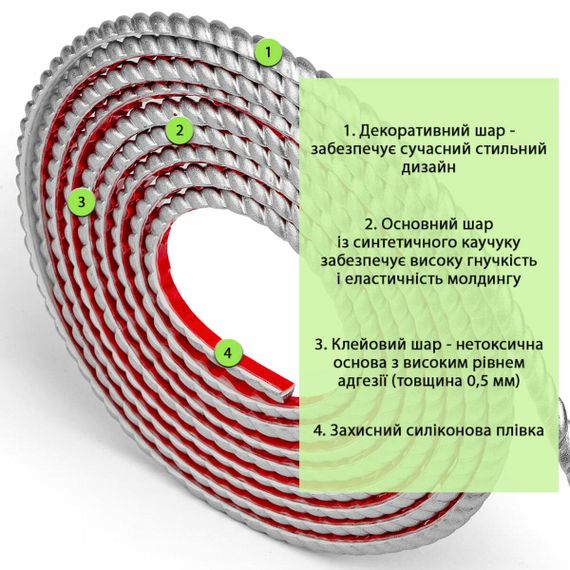 Молдинг 5000х10х7мм Срібний SW-00002681 | Зображення 2