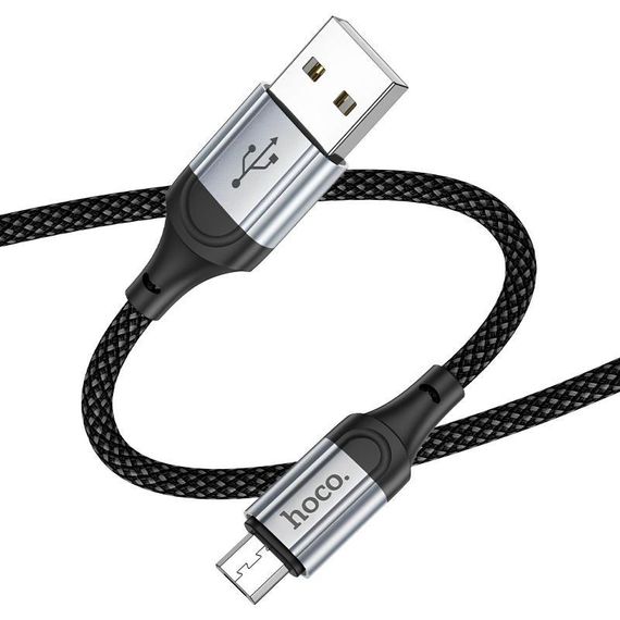 Дата кабель Hoco X102 Fresh USB to MicroUSB (1m) Black | Зображення 3